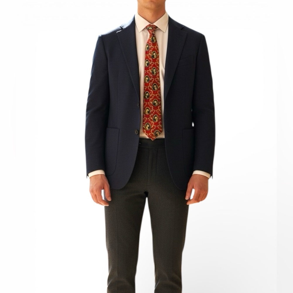 CHRISTIAN DIOR Red Silk Tie